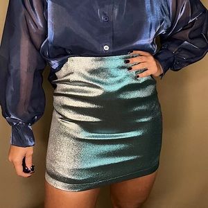 ❤️‍🔥4 for $25 SALE: En Merci metallic silver blue skirt